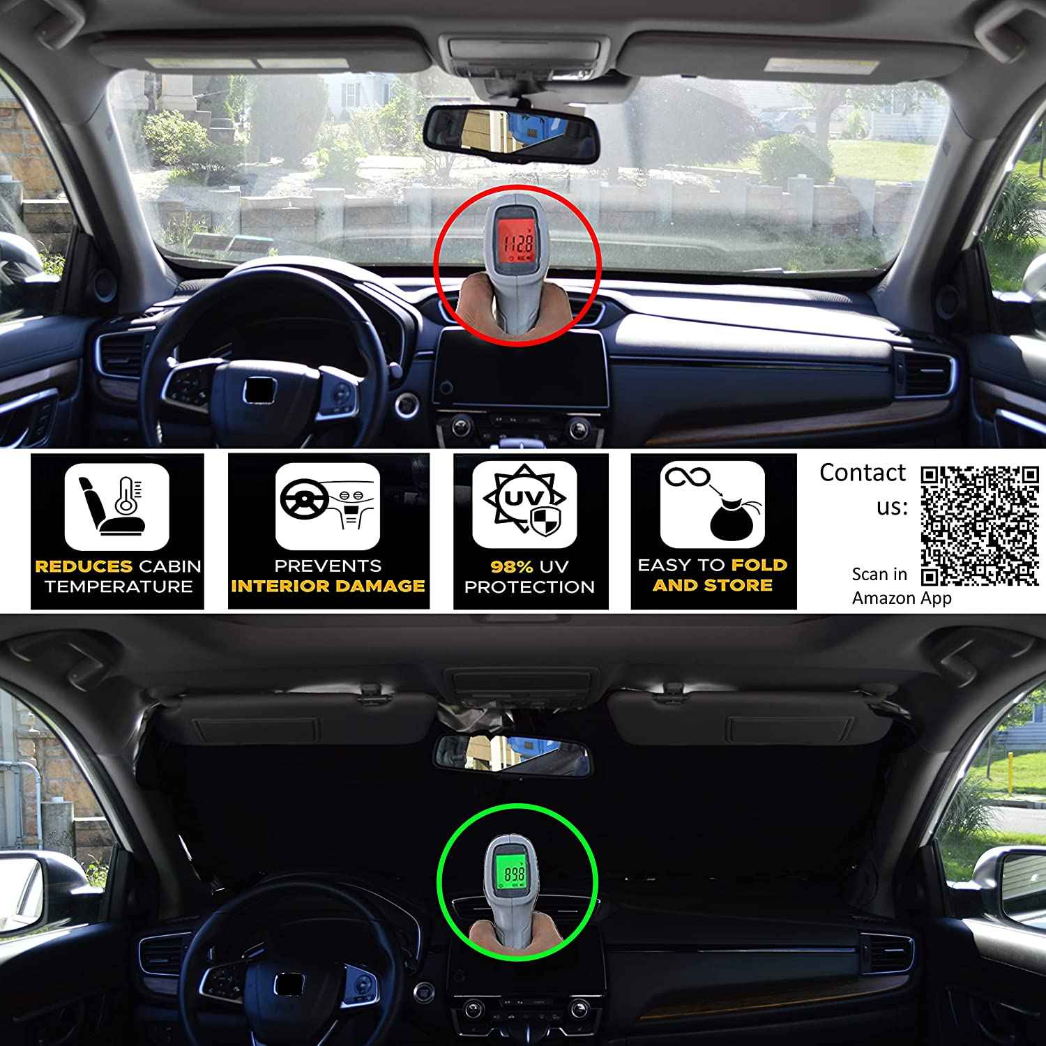 Chrome Fabric Sunshades - C4